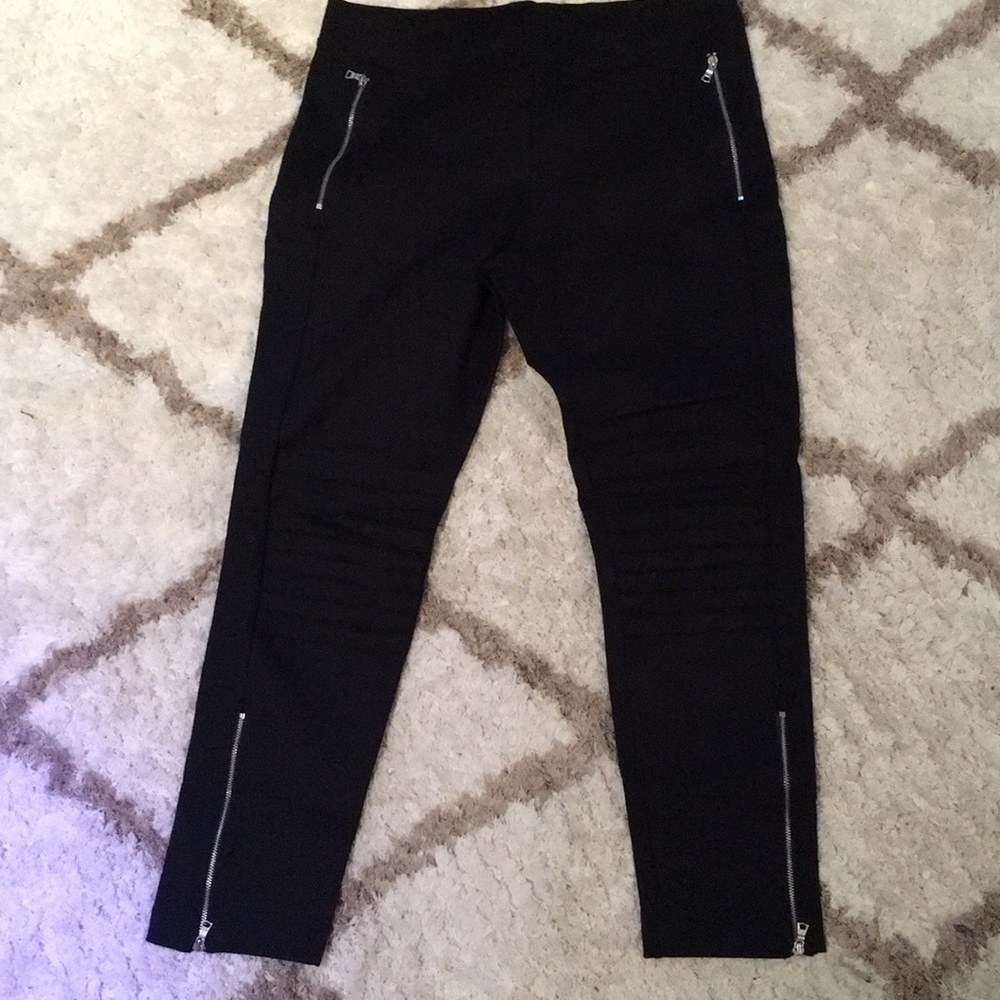 Gap moto pointe true black pants